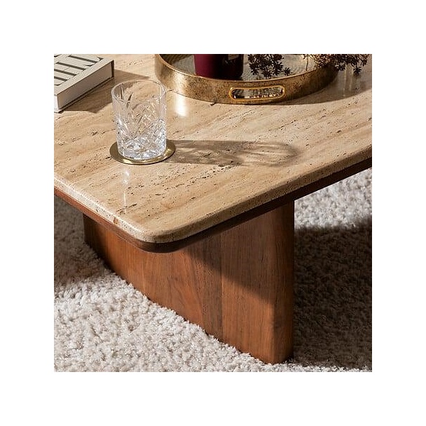 Stolik kawowy Jivan trawertyn - Nordivo