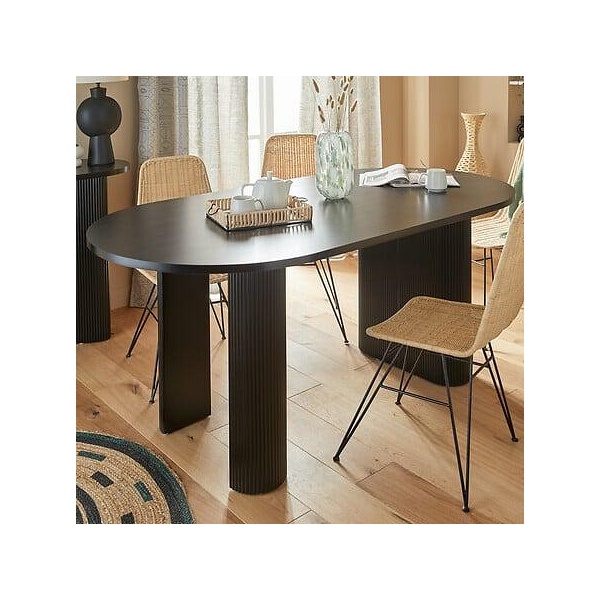 Stół Olova 90/180cm czarny - Nordivo