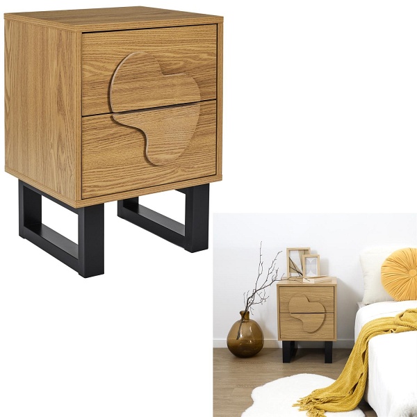 Szafka nocna Calypso dab/czarna - Intesi