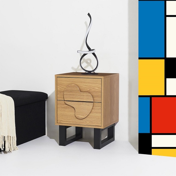 Szafka nocna Calypso dab/czarna - Intesi