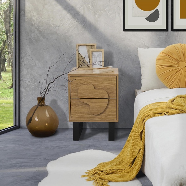 Szafka nocna Calypso dab/czarna - Intesi