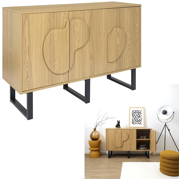 Komoda/ bufet Calypso dąb/czarna - Intesi