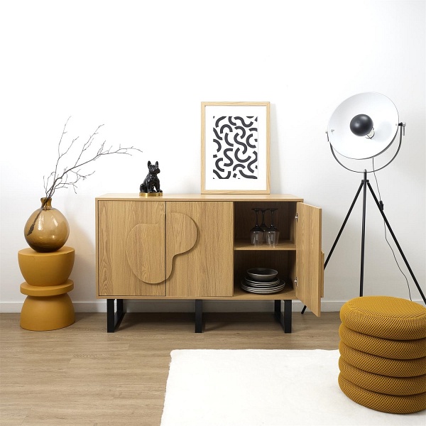 Komoda/ bufet Calypso dąb/czarna - Intesi