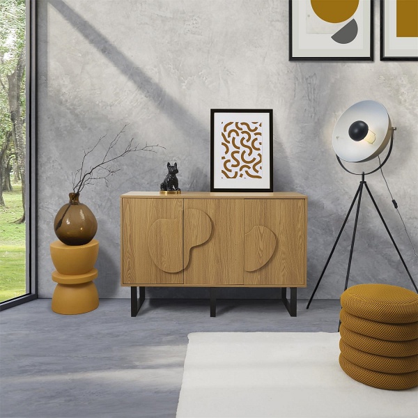 Komoda/ bufet Calypso dąb/czarna - Intesi