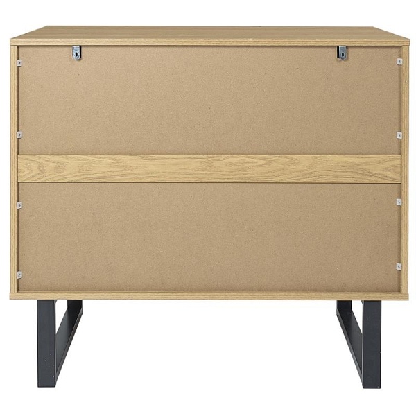 Komoda Calypso z 3 szufladami dąb/czarna - Intesi