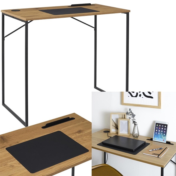 Biurko Link naturalne/czarne - Intesi