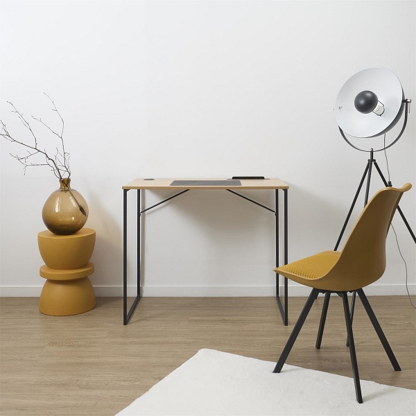 Biurko Link naturalne/czarne - Intesi