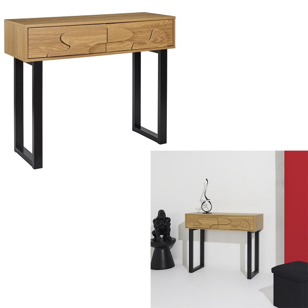 Konsola Calypso dąb/ czarna - Intesi