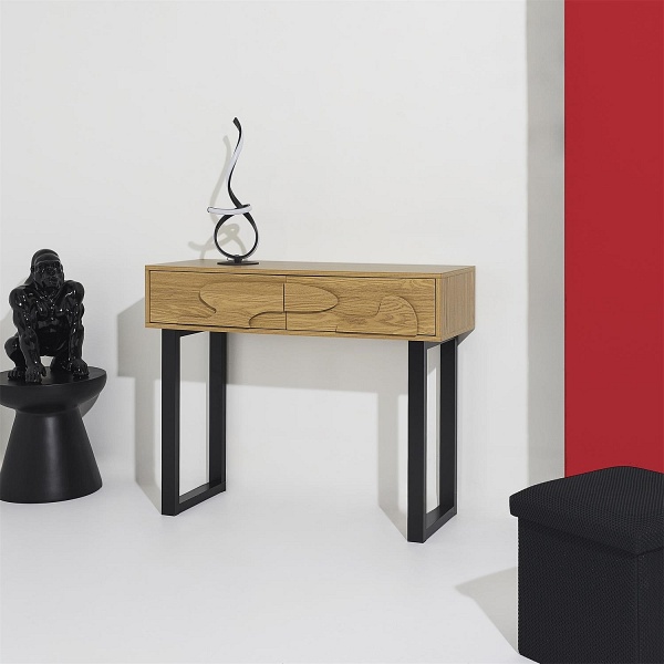 Konsola Calypso dąb/ czarna - Intesi