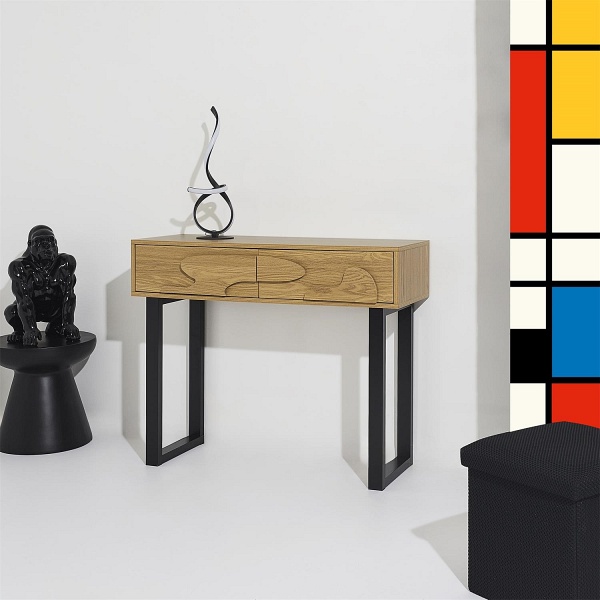 Konsola Calypso dąb/ czarna - Intesi