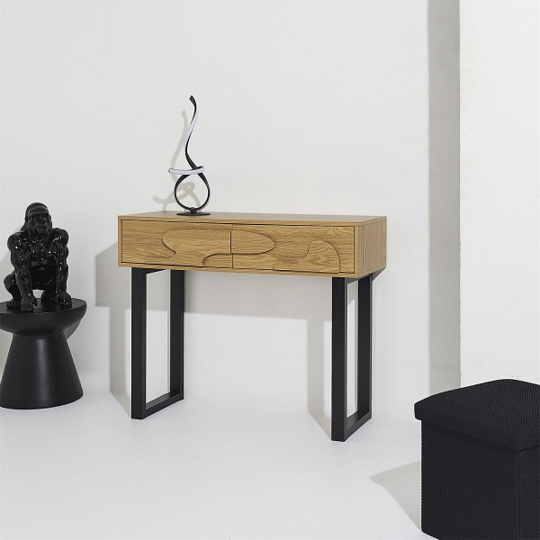 Konsola Calypso dąb/ czarna - Intesi