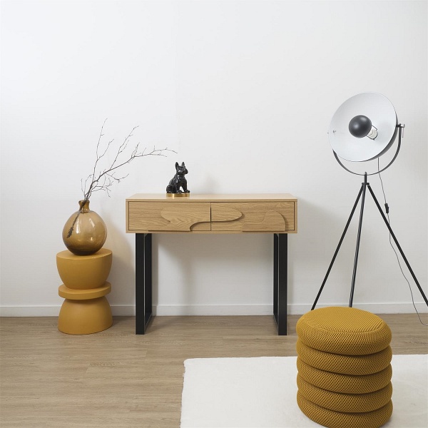 Konsola Calypso dąb/ czarna - Intesi