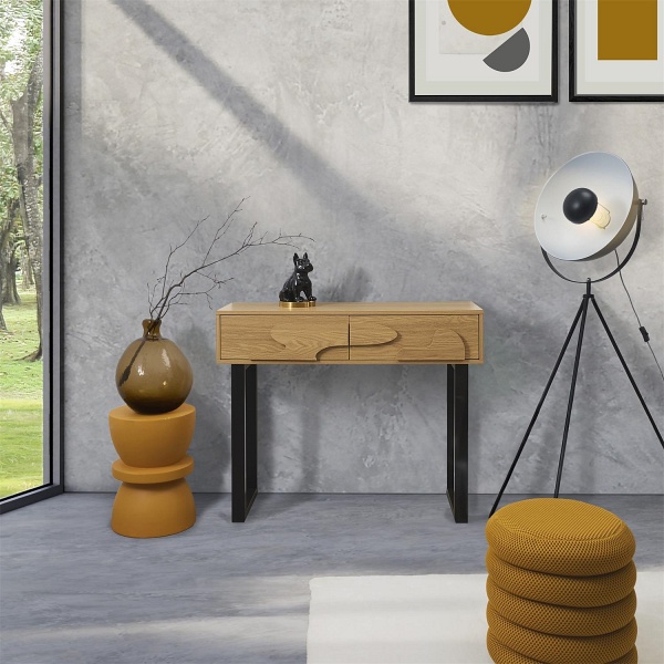 Konsola Calypso dąb/ czarna - Intesi