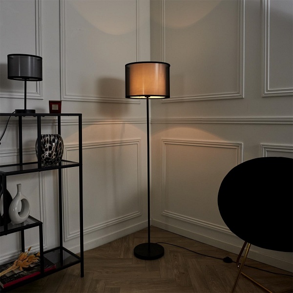 Lampa podłogowa Shade czarna - Intesi