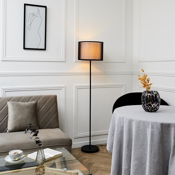 Lampa podłogowa Shade czarna - Intesi