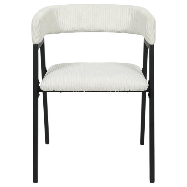 Krzesło Scott białe/czarne sztruks - Intesi