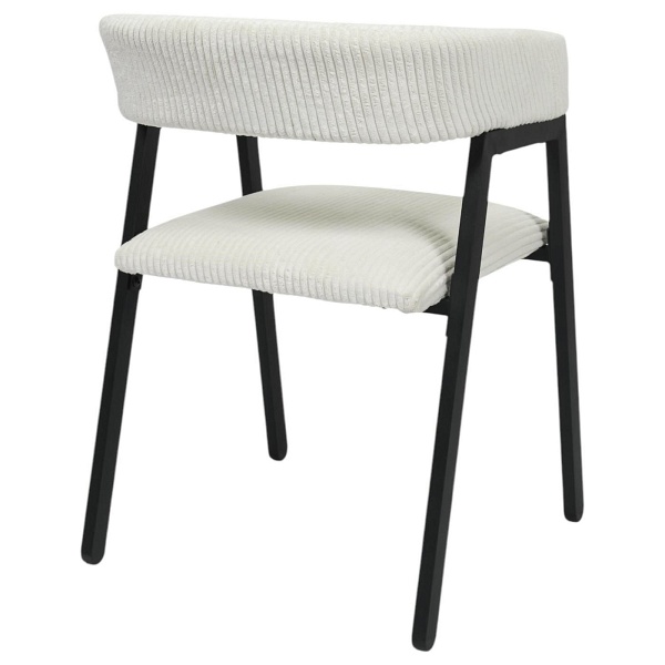 Krzesło Scott białe/czarne sztruks - Intesi