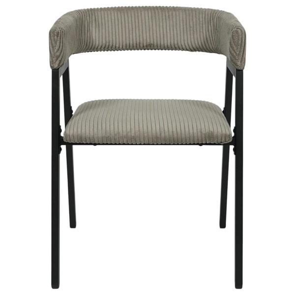 Krzesło Scott taupe/czarne sztruks - Intesi