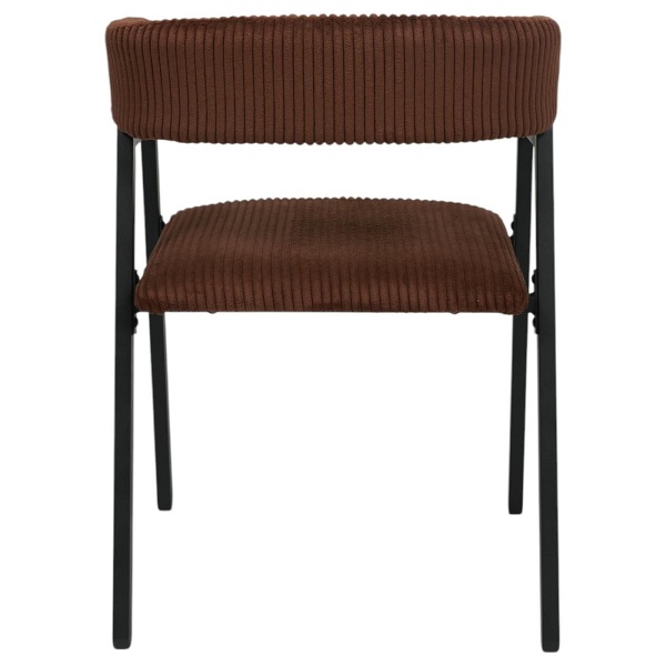 Krzesło Scott teracotta/czarne sztruks - Intesi