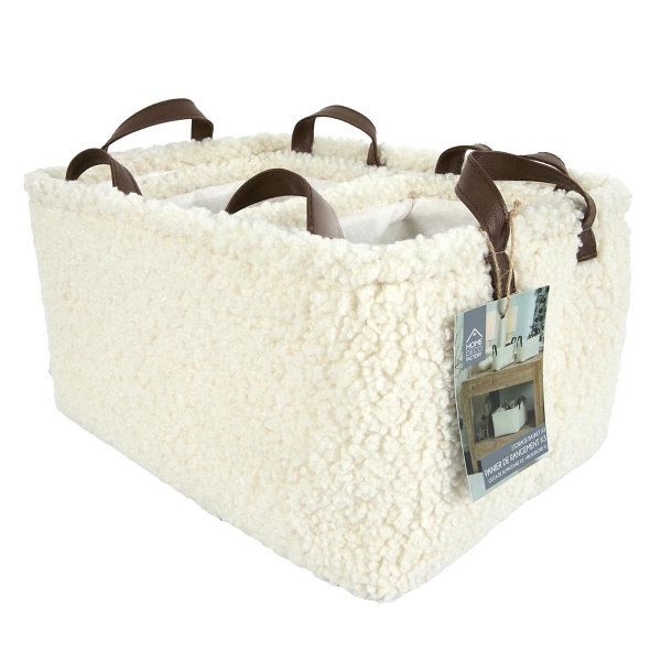 Zestaw 3 koszy Boucle kremowe - Intesi