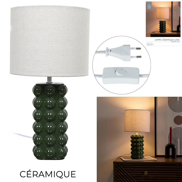 Lampka stołowa Ramil ceramiczna zielona - Intesi