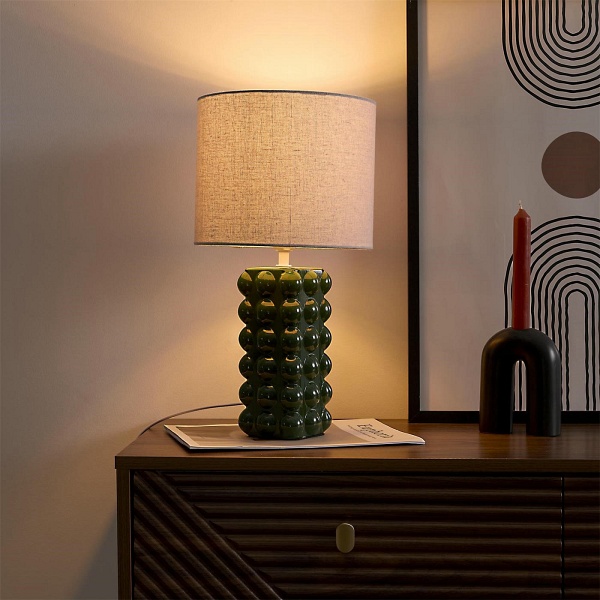Lampka stołowa Ramil ceramiczna zielona - Intesi