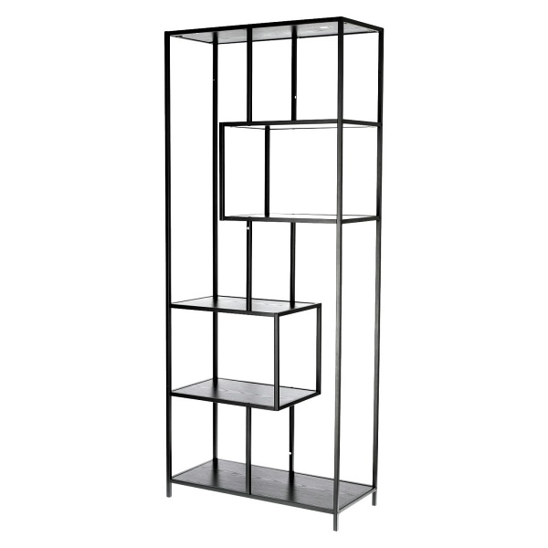 Regał Seaford II czarny - ACTONA