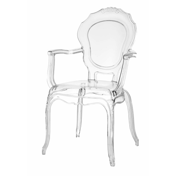 Krzesło transparentne Queen Arm - Intesi