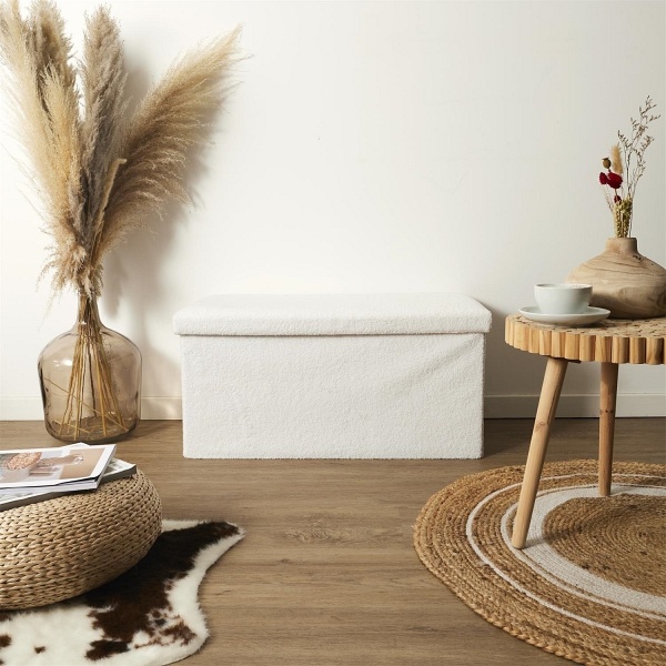 Pufa Intesi Velse boucle biała składana - Intesi