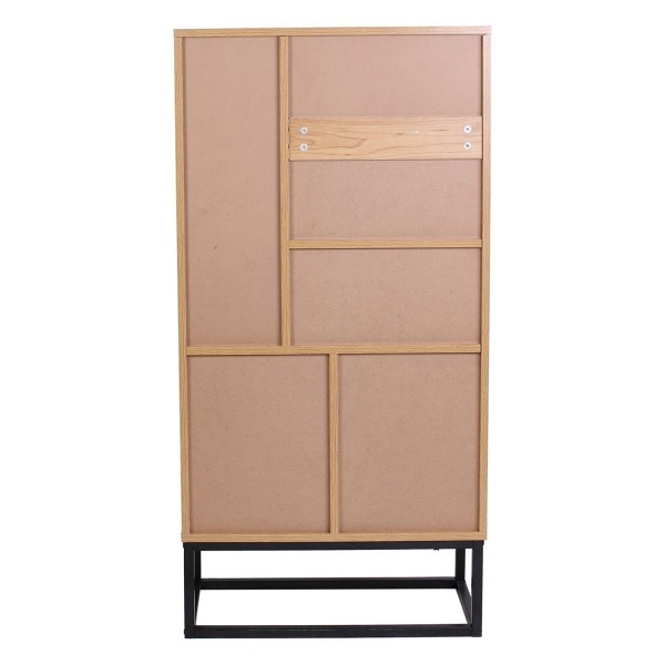 Regał Abbott dąb/czarny - Intesi