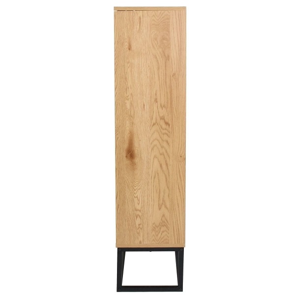 Regał Abbott dąb/czarny - Intesi