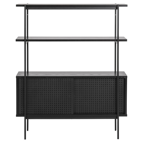 Regał z szafką Angus czarny - ACTONA