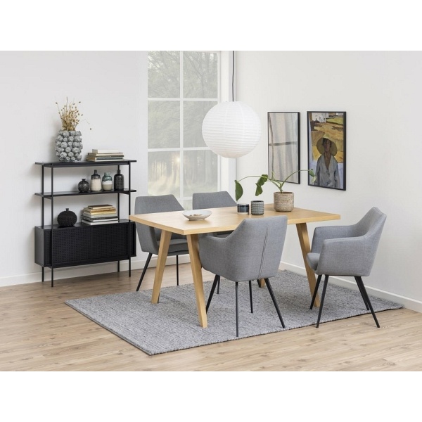 Regał z szafką Angus czarny - ACTONA