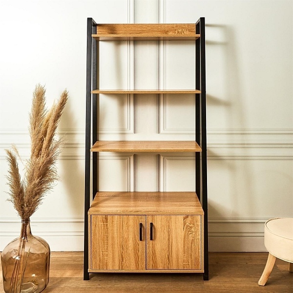 Regał Police naturalny/ czarny - Intesi