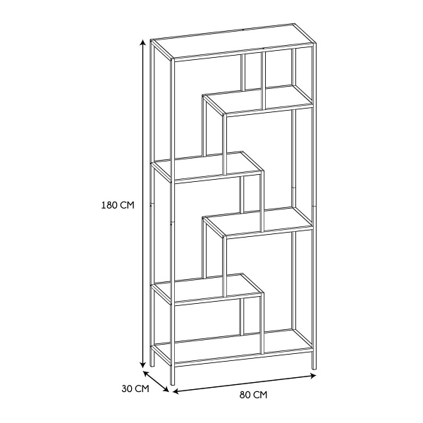 Regał Edison czarny L - Intesi
