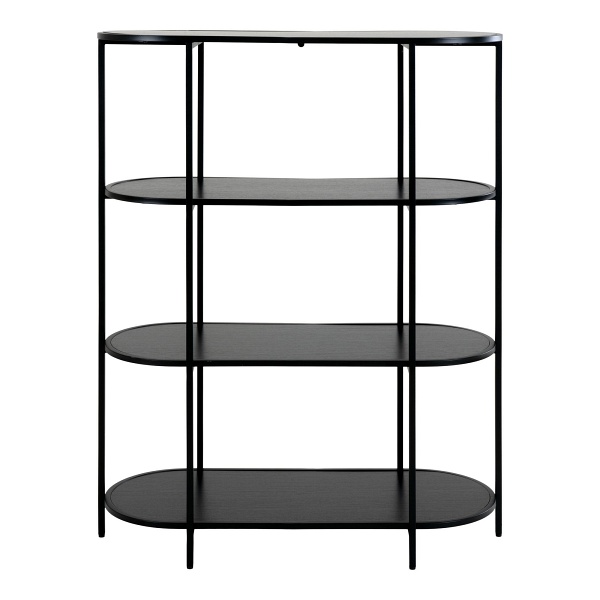 Regał Vita owalny czarny - House Nordic ApS