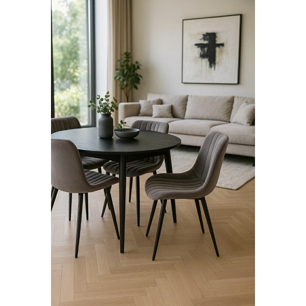 Krzesło Roxino VIC szare pasy pionowe - Intesi