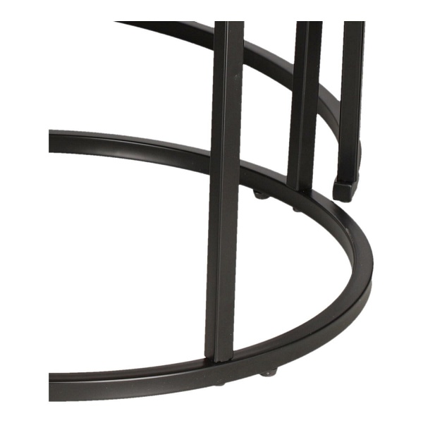 Zestaw 2 stolików Ruth naturalne/czarne - Intesi