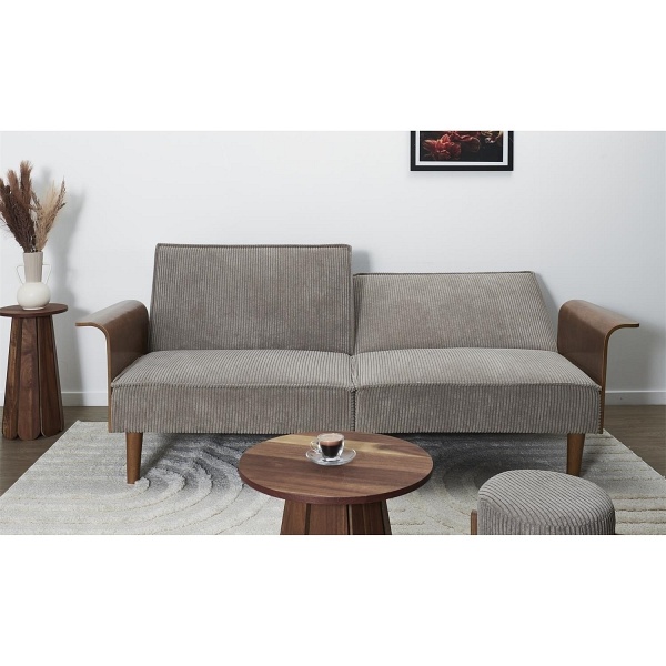 Sofa rozkładana Scott szara sztruks - Intesi