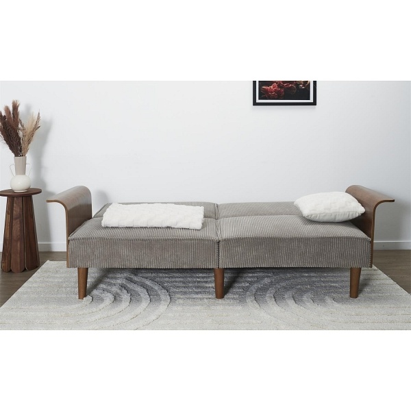 Sofa rozkładana Scott szara sztruks - Intesi