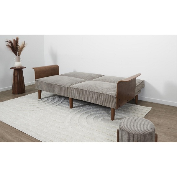 Sofa rozkładana Scott szara sztruks - Intesi