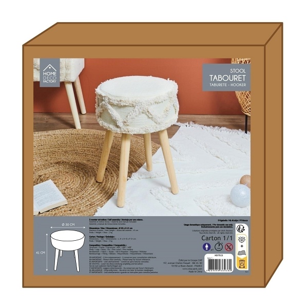 Stołek Boho Bali naturalny - Intesi