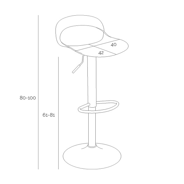 Stołek barowy Nest Simplet biały - Simplet