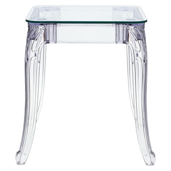 Stół Ghost 62x62cm transparentny - Intesi