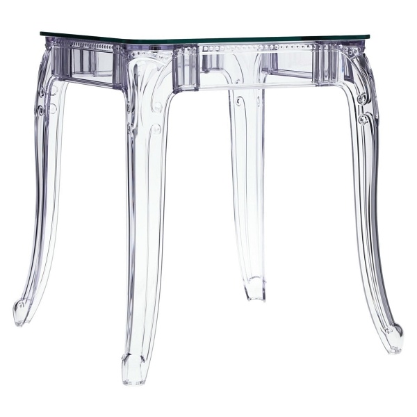 Stół Ghost 62x62cm transparentny - Intesi