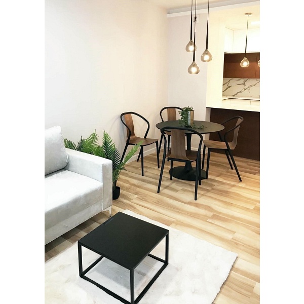 Stół Ibiza okrągły 80 czarny - ACTONA