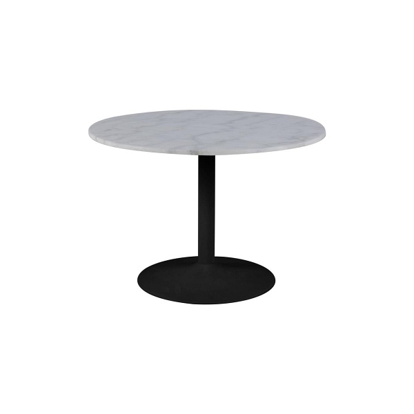 Stół Tarifa biały marmur czarna podstawa - ACTONA