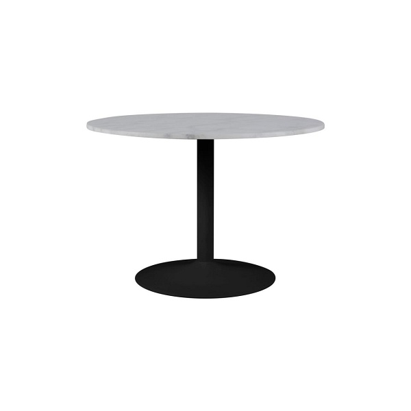 Stół Tarifa biały marmur czarna podstawa - ACTONA
