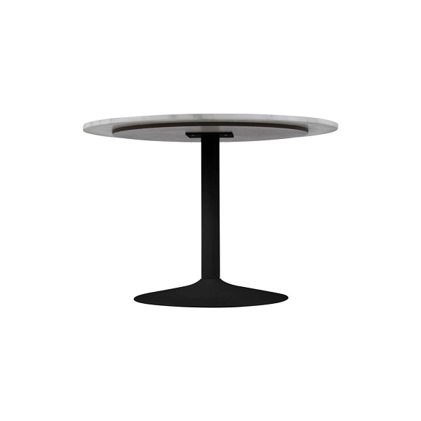 Stół Tarifa biały marmur czarna podstawa - ACTONA