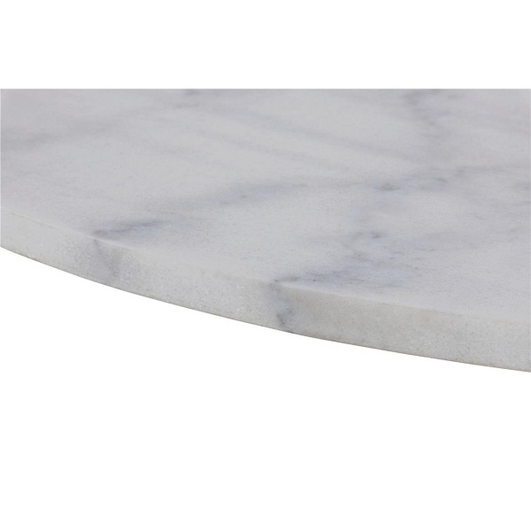 Stół Tarifa biały marmur czarna podstawa - ACTONA